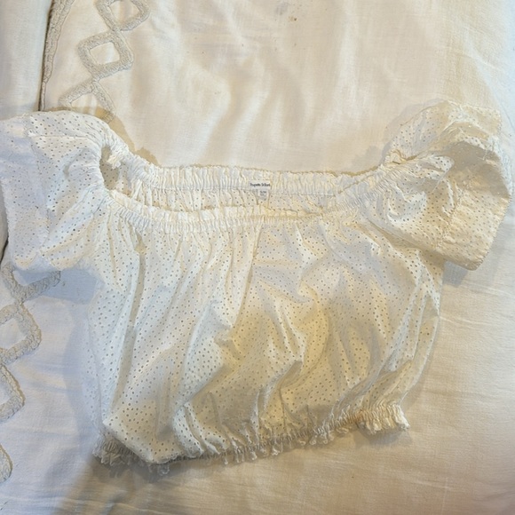 Poupette St. Barth White Eyelet Matching Set Size S/M - Picture 3 of 5